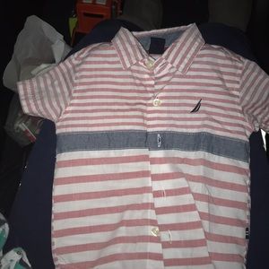 Nautical Button-Up Short Sleeve 3-6 Month